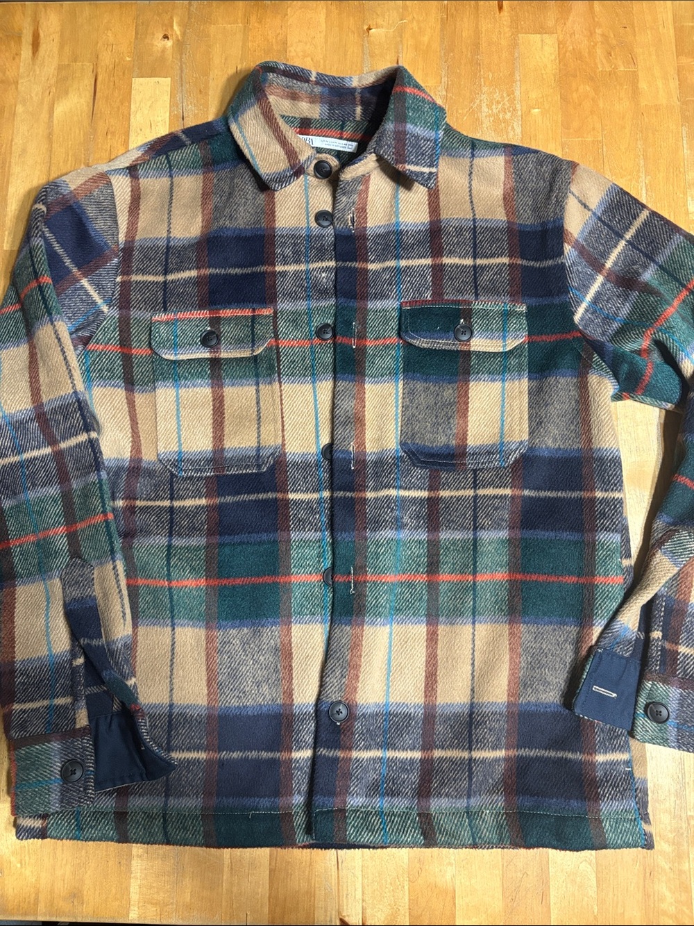 Zara Plaid  Shirt Jacket
